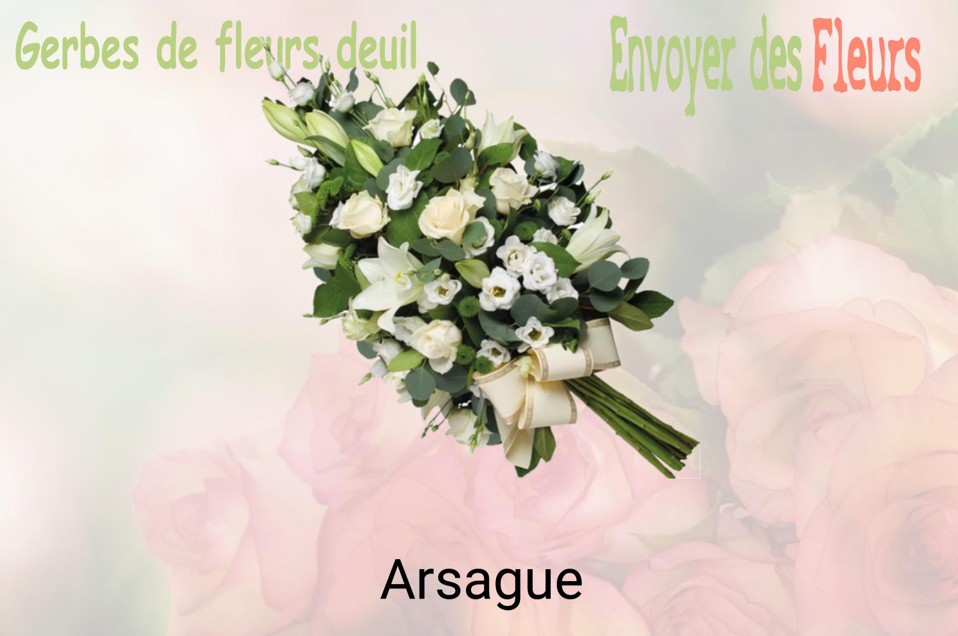 Gerbe de fleurs de deuil livrée à Arsague